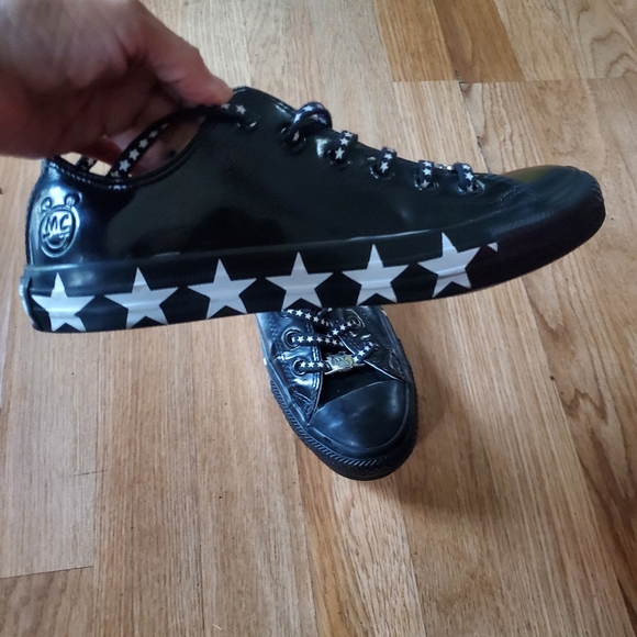 Converse Shoes - Converse Chuck Taylors X Miley Cyrus Black Star-Trim Patent Sneaker, Size 8.5